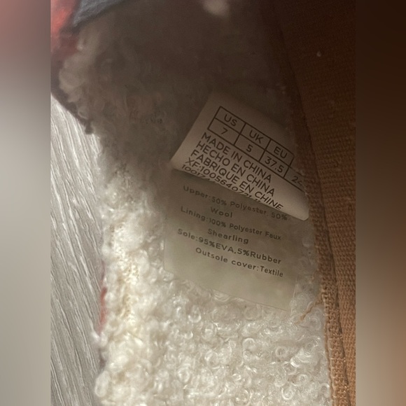 Toms Red Plaid Wool Flats - Picture 7 of 7